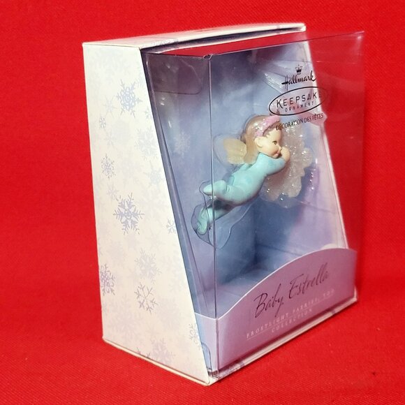 Vintage Hallmark Keepsake Ornament Baby Estrella Frostlight Faeries 2002 Too Ser - Picture 8 of 9